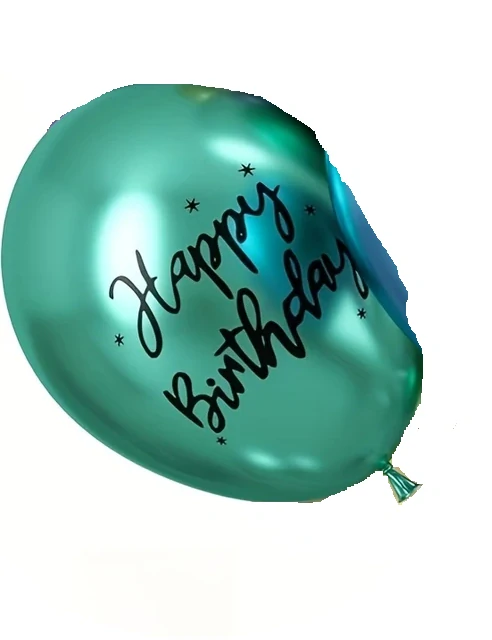 Latexový balónek s nápisem HAPPY BIRTHDAY – Zelený 4 ks (25 cm)