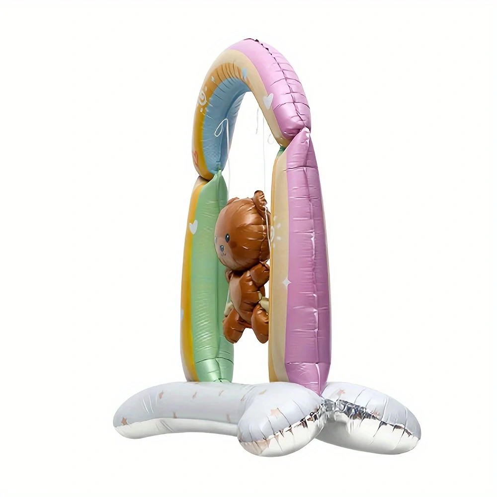 Fóliový balónek - medvídek na houpačce