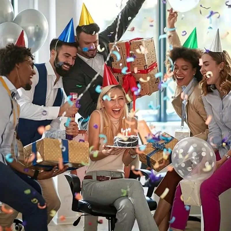 Papírová narozeninová čepička - 4 ks