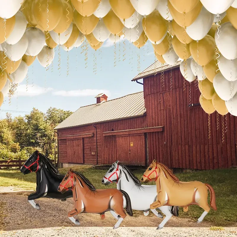 Sada fóliových balónků – koně (4 ks)