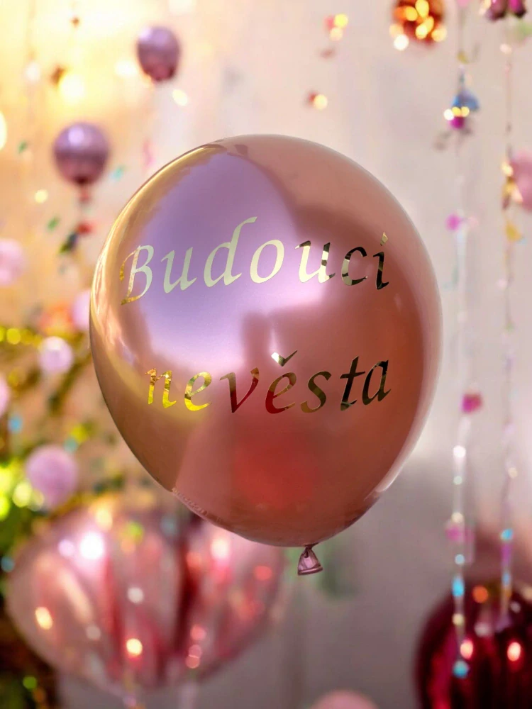 Vlastní polep na balónky zlatý