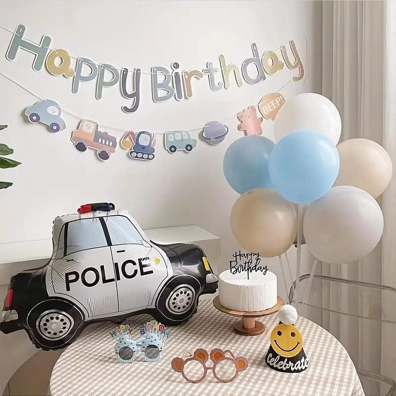 Fóliový balónek – policejní auto (77 cm)