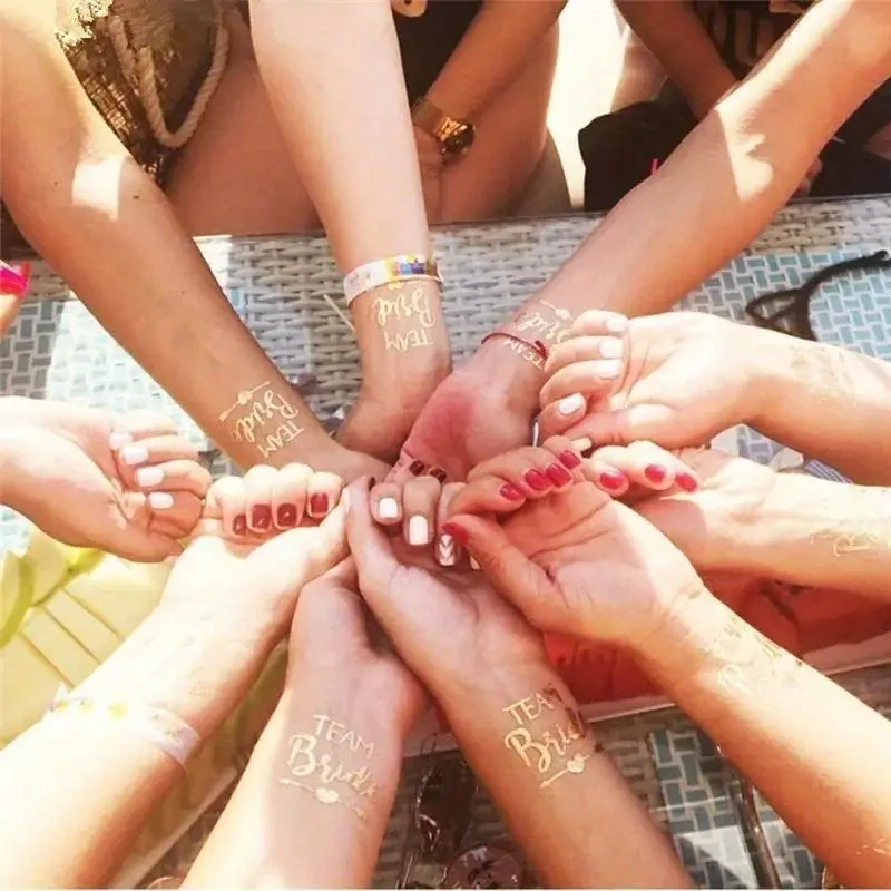 Dočasné tetování - nevěsta - zlaté