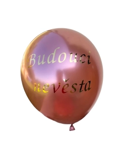 Nálepka na balónky ''Budoucí nevěsta'' stříbrná