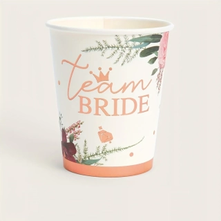 Papírové kelímky -  team bride (250 ml), 6 ks