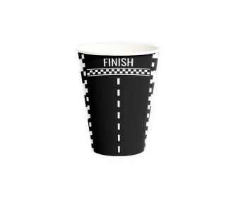 Papírové kelímky - cíl závodní dráhy (250 ml), 10 ks