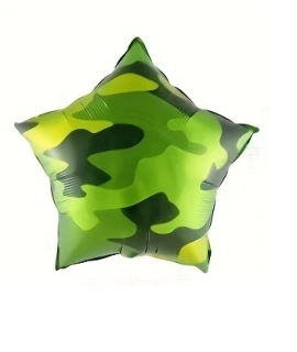 Fóliový balónek hvězda – maskáčový (45 cm)
