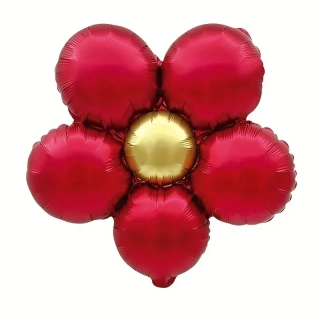 Fóliový balónek květ– červený (40 cm)