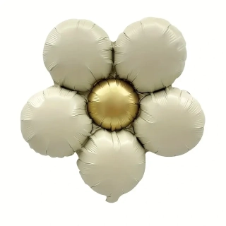 Fóliový balónek květ– béžový (40 cm)