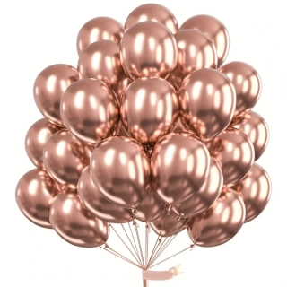 Sada latexových balónků - růžovozlatá (10 ks) 12 cm