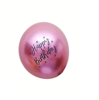 Latexový balónek s nápisem HAPPY BIRTHDAY – Růžovozlatý 4 ks (25 cm)