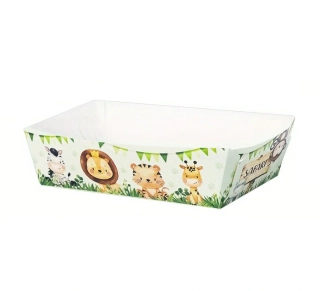 Papírové mističky - safari (18 cm), 6 ks