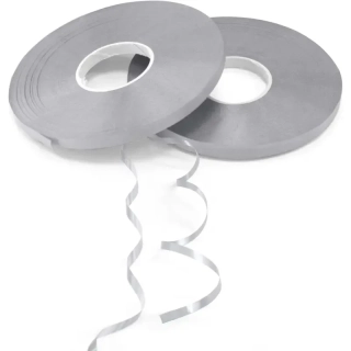 Kadeřavá stuha – šedá (10 m, 55 mm)