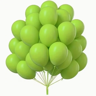 Sada latexových balónků - světlezelená (10 ks) 12 cm