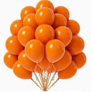 Sada latexových balónků - Oranžová (10 ks) 12 cm