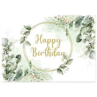 Fotopozadí HAPPY BIRTHDAY - zelené (240×180 cm)