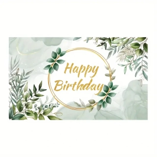 Fotopozadí HAPPY BIRTHDAY - zelené (180×110 cm)
