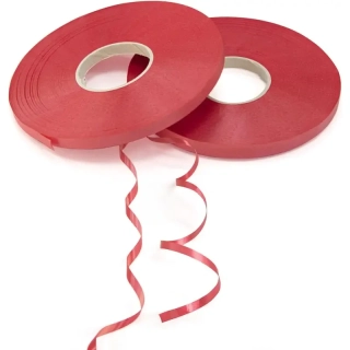 Kadeřavá stuha – červená (10 m, 55 mm)