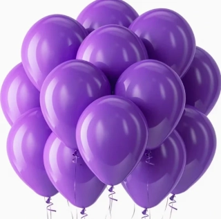 Sada latexových balónků - fialová (10 ks) 12 cm