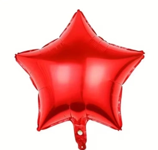 Fóliový balónek hvězda – červený (45 cm)