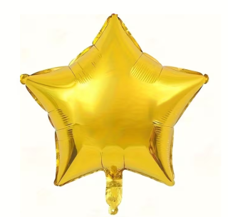 Fóliový balónek hvězda – zlatý (45 cm)