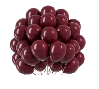 Sada latexových balónků - burgundy-čokoládová (10 ks) 12 cm