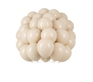 Sada latexových balónků - béžová (10 ks) 12 cm