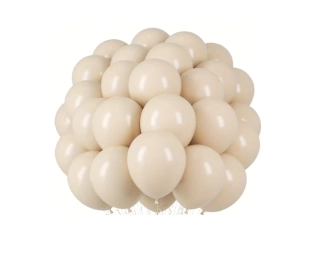 Sada latexových balónků - béžová (10 ks) 25 cm