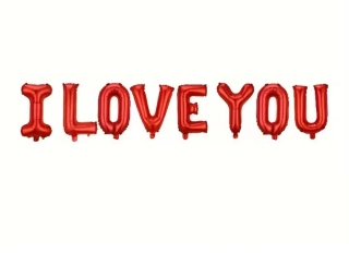 Fóliový balónek I LOVE YOU – červený 